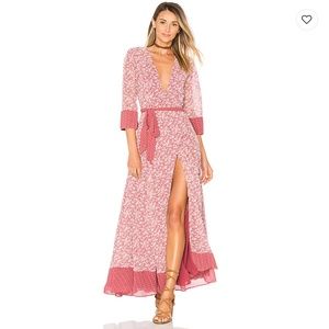 Tularosa Wrap Maxi w/ Contrast Bands- Ditsy Floral